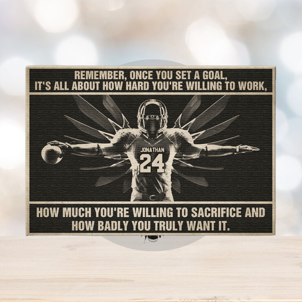 American Football Once You Set A Golf It's All About How Hard You're Willing To Work Personalized Wall Art Poster American Football Once You Set A Golf It's All About How Hard You're Willing To Work Personalized Wall Art Poster