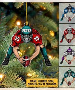 American Football Personalized Christmas Ornament Gift For Football Player Football Lovers