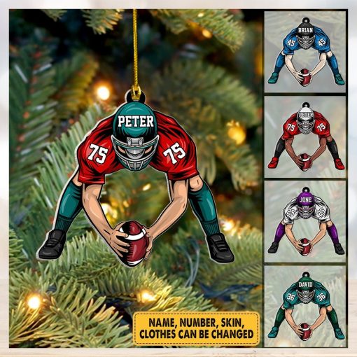 American Football Personalized Christmas Ornament Gift For Football Player Football Lovers