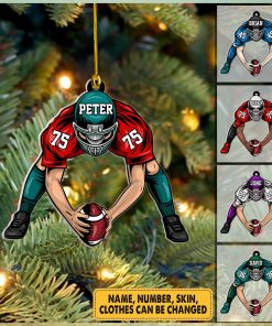 American Football Personalized Christmas Ornament Gift For Football Player Football Lovers