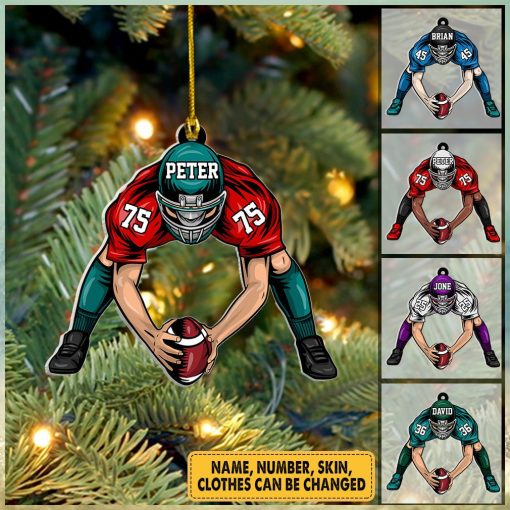 American Football Personalized Christmas Ornament Gift For Football Player Football Lovers