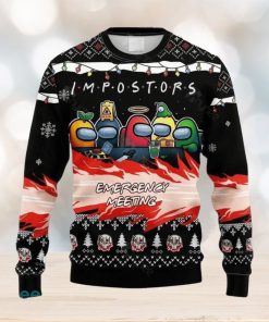 Among Us Imposter Meeting Ugly Christmas Sweater Gift For Men And Women