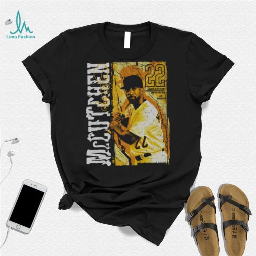 Andrew McCutchen Pittsburgh Grunge WHT Shirt