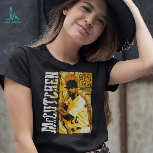 Andrew McCutchen Pittsburgh Grunge WHT Shirt