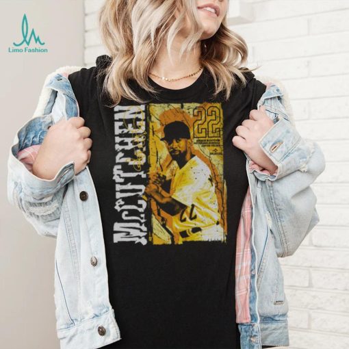 Andrew McCutchen Pittsburgh Grunge WHT Shirt