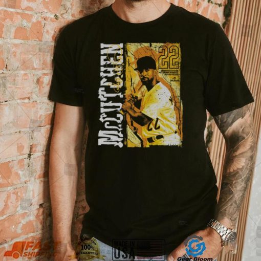 Andrew McCutchen Pittsburgh Grunge WHT Shirt