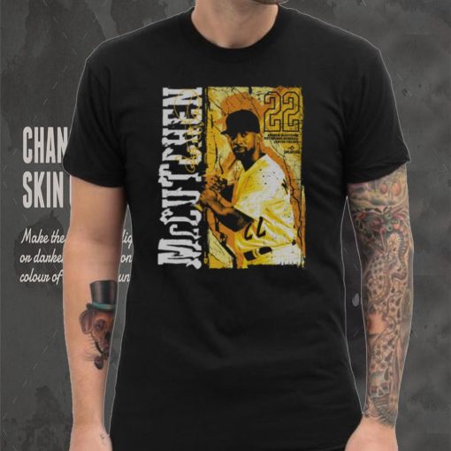 Andrew McCutchen Pittsburgh Grunge WHT Shirt