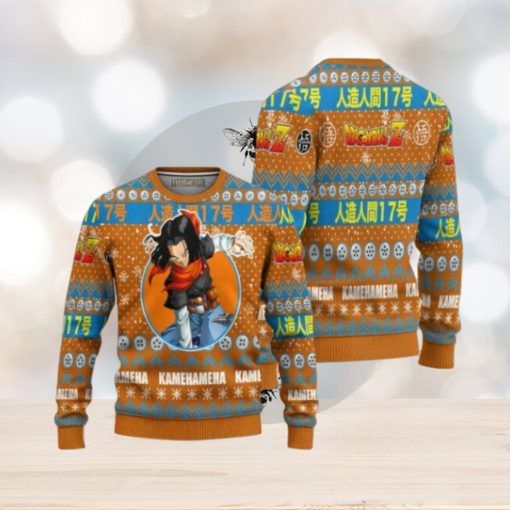 Android 17 Anime Ugly Christmas Sweater Dragon Ball Z Xmas Gift