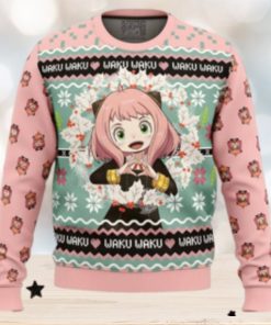 Anya Forger Waku Waku Spy X Family Ugly Christmas Sweater