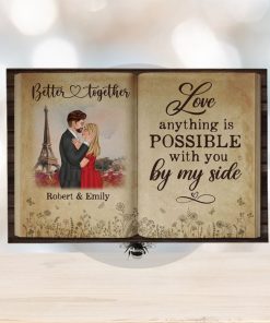 Anything Is Possible With You By My Side Personalized Couple Canvas Print