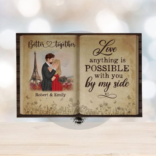 Anything Is Possible With You By My Side Personalized Couple Canvas Print