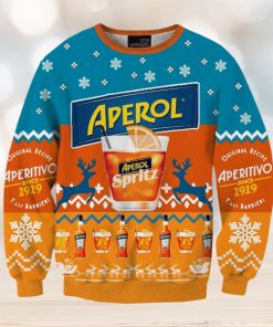 Aperol Spritz Orange Fun Ugly Christmas Sweater, Gift for Christmas Holiday