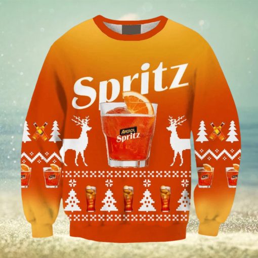 Aperol Spritz Ugly Christmas Sweater, Gift for Christmas Holiday