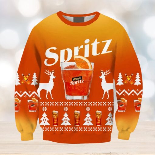 Aperol Spritz Ugly Christmas Sweater, Gift for Christmas Holiday