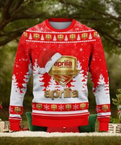 Aprilia Ugly Christmas Sweater Car Lovers Santa Hat Tree Christmas For Fans Gift