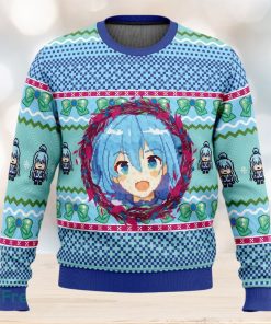 Aqua KonoSuba Sweater Xmas Funny All Over Print Gift For Fans Ugly Christmas