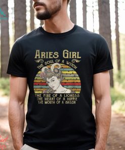Aries Girl The Soul Of A Witch – Zodiac Pride Vintage T Shirt