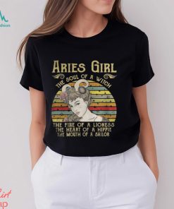 Aries Girl The Soul Of A Witch – Zodiac Pride Vintage T Shirt