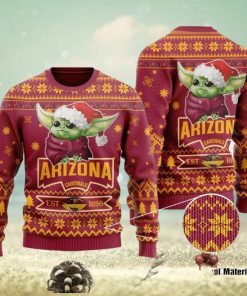 Arizona Cardinals Cute Baby Yoda Grogu Holiday Party Ugly Christmas Sweater Perfect Holiday Gift