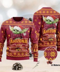 Arizona Cardinals Cute Baby Yoda Grogu Holiday Party Ugly Christmas Sweater Perfect Holiday Gift