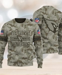 Arizona Cardinals NFL Camo 3D Sweater Veteran Gift Holidays Ugly For Christmas