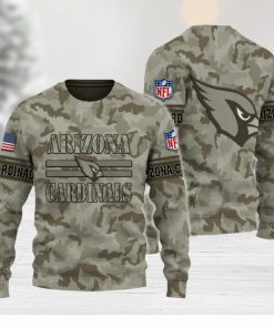 Arizona Cardinals NFL Camo 3D Sweater Veteran Gift Holidays Ugly For Christmas