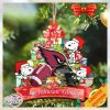 Arizona Cardinals Snoopy And NFL Sport Ornament Personalized Your Family Name