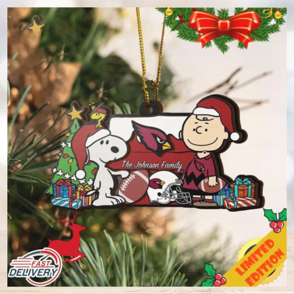 Arizona Cardinals Snoopy NFL Sport Ornament Custom Your Family Name Arizona Cardinals Snoopy NFL Sport Ornament Custom Your Family Name
