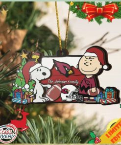 Arizona Cardinals Snoopy NFL Sport Ornament Custom Your Family Name