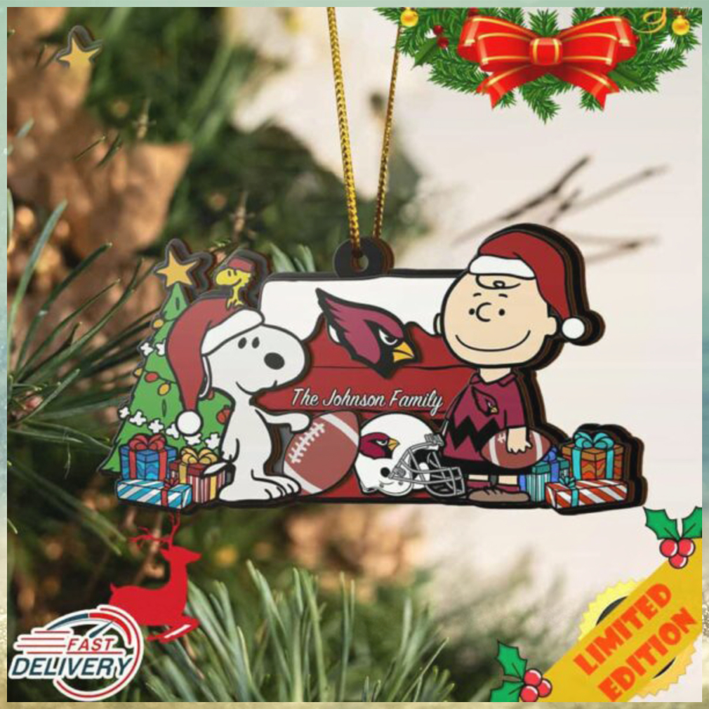 Arizona Cardinals Snoopy NFL Sport Ornament Custom Your Family Name Arizona Cardinals Snoopy NFL Sport Ornament Custom Your Family Name