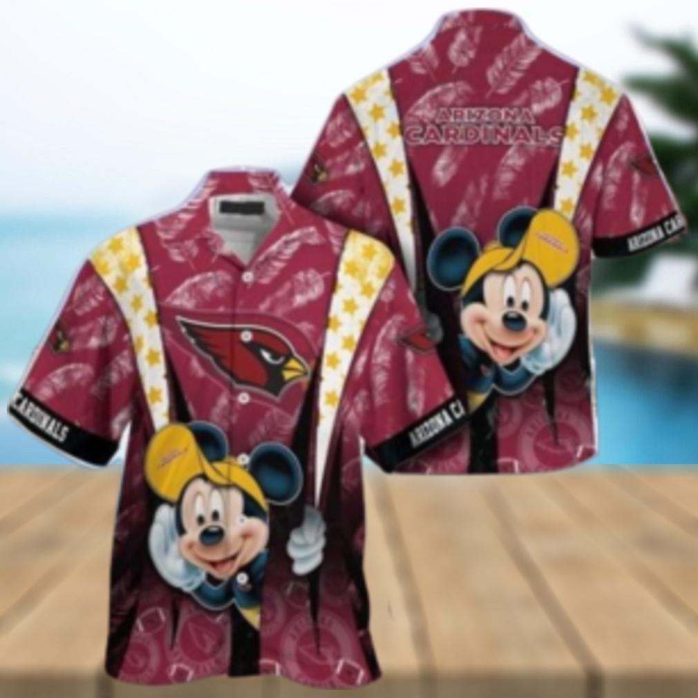 Arizona Cardinals nfl mickey mouse Hawaiian Shirt custom for fan Arizona Cardinals nfl mickey mouse Hawaiian Shirt custom for fan