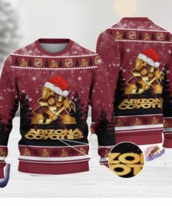 Arizona Coyotes Santa Hat Pattern Ugly Christmas Sweater For Men And Women