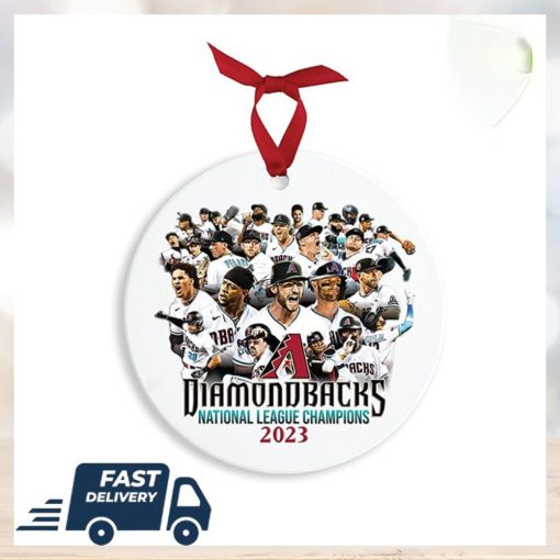 Arizona Diamondbacks 2023 NL Champions MLB Christmas Tree Decorations Xmas Ornament