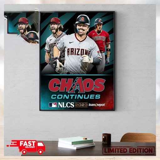 Arizona Diamondbacks The Chaos Continues MLB NLCS 2023 Poster Canvas