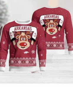 Arkansas Razorbacks Cute Reindeer Ugly Christmas Sweater Christmas Party Gift