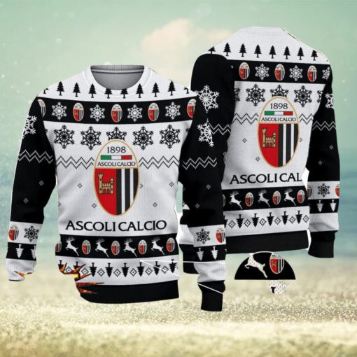 Ascoli Calcio 1898 Team Football Lega Serie A Ugly Christmas Sweater Christmas Gift