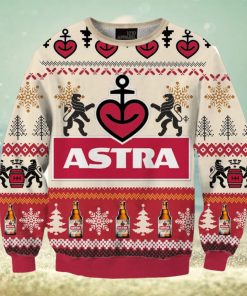 Astra Beer Ugly Christmas Sweater, Gift for Christmas Holiday