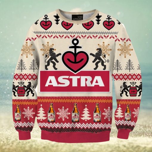 Astra Beer Ugly Christmas Sweater, Gift for Christmas Holiday