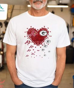 Atlanta Braves Green Bay Packers logo hearts sport gift shirt