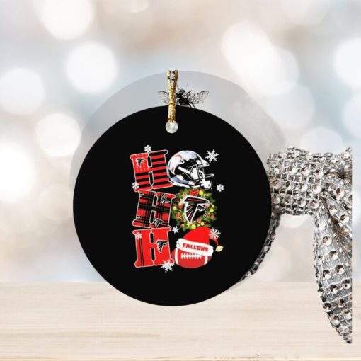 Atlanta Falcons Ho Ho Ho Merry Christmas Ornament