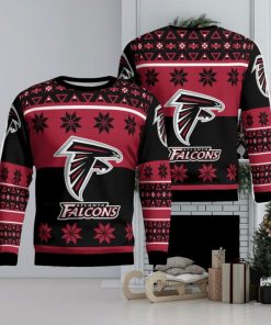 Atlanta Falcons Logo Big Snowflake Pattern Xmas Gift Ugly Christmas Sweater Amazing Gift