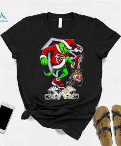 Atlanta Falcons Santa Grinch stomp NFL helmets funny Christmas shirt