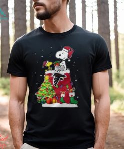 Atlanta Falcons Snoopy And Woodstock Christmas Shirt