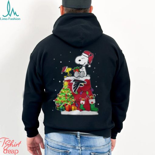 Atlanta Falcons Snoopy And Woodstock Christmas Shirt
