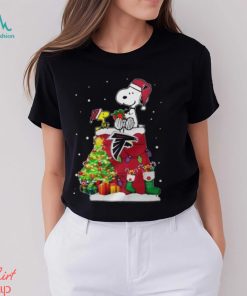 Atlanta Falcons Snoopy And Woodstock Christmas Shirt