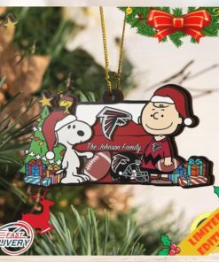 Atlanta Falcons Snoopy NFL Sport Ornament Custom Your Family Name