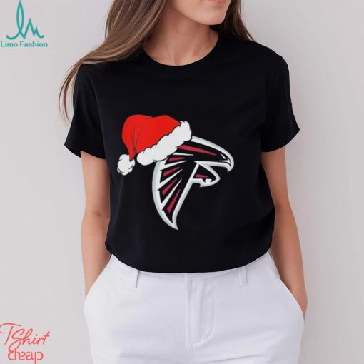 Atlanta Falcons logo Santa Hat Christmas 2023 Shirt