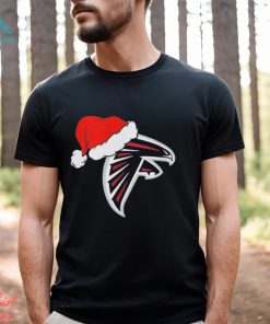 Atlanta Falcons logo Santa Hat Christmas 2023 Shirt