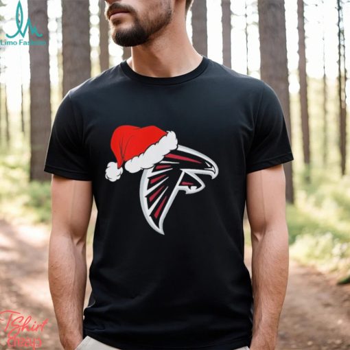 Atlanta Falcons logo Santa Hat Christmas 2023 Shirt