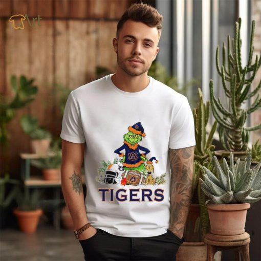 Auburn Tigers Grinch and Max dog funny Christmas shirt